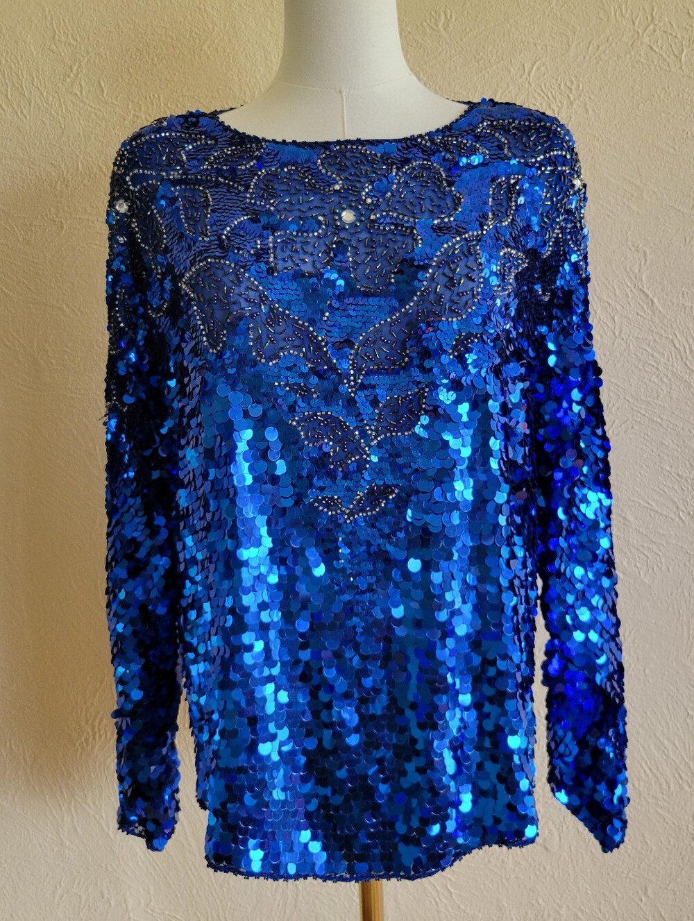 Ladies Guide | Sequined & Beaded Pailette Blouse